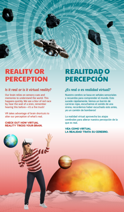 Reality or Perception bilingual exhibit panel